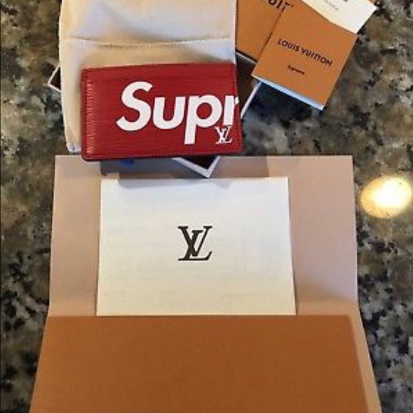 Louis Vuitton Supreme Porte Carte simple epi Red - Picture 4 of 7